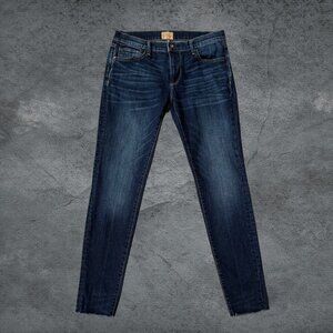 Driftwood Marilyn Classic Fit Skinny Women's Jeans Raw Hem Dark Wash Size 27